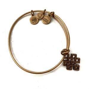 ALEX & ANI Gold Endless Knot Charm Bracelet
